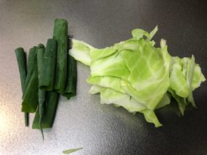 くず野菜の準備